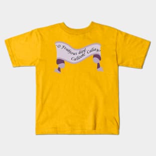 Lispe Frabjous Day Banner Kids T-Shirt